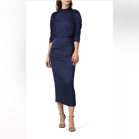 Keepsake Own It Midi Dress in Navy Blue Size XS NWT - Picture 1 of 9